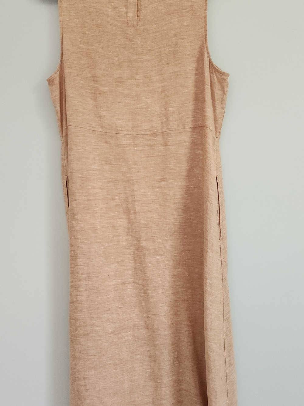 Pure Jill Sleeveless Maxi Dress in Light Tan - Picture 5 of 6